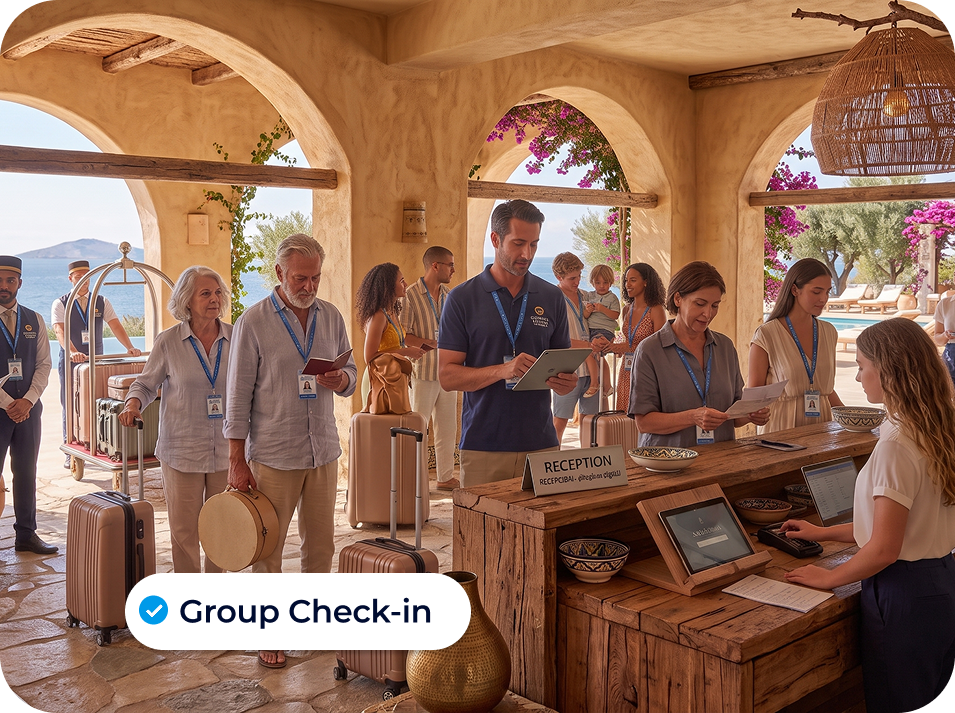 group check-in for hotels | check in hoteles | Civitfun