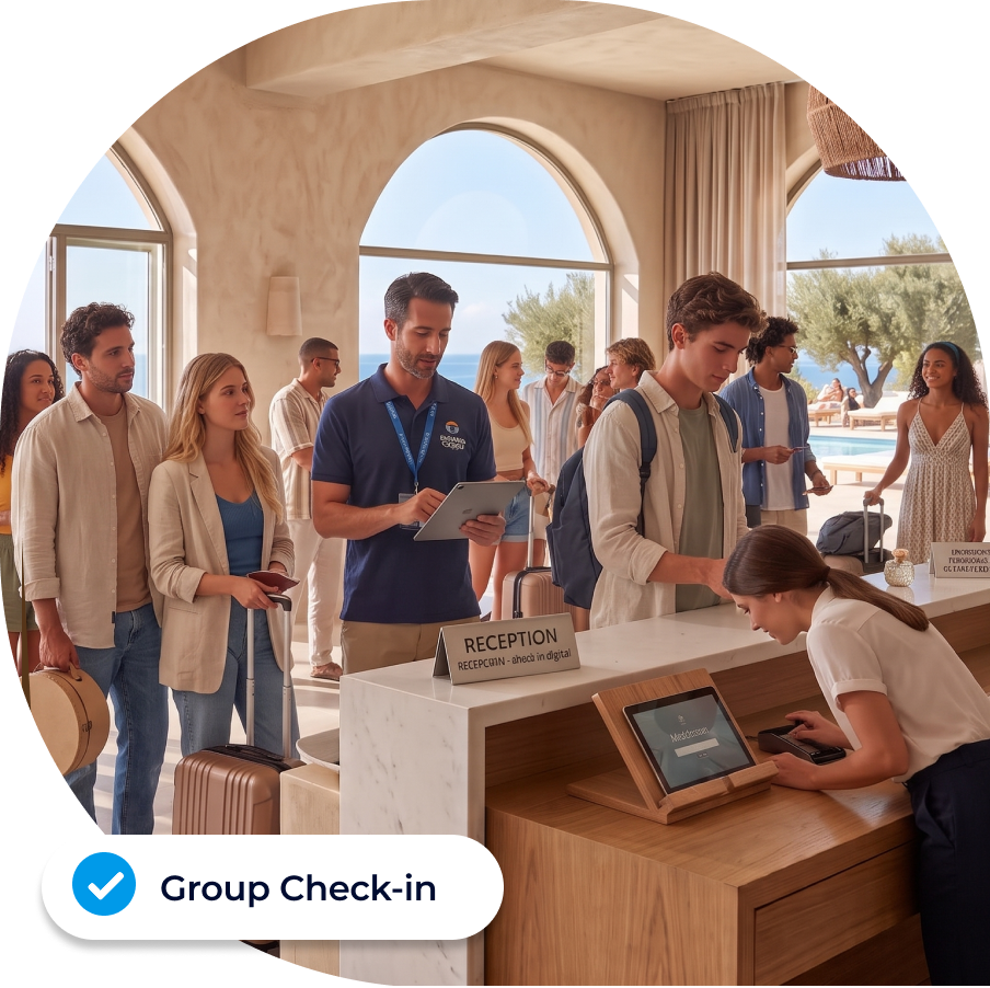 group check-in for hotels | check in hoteles | Civitfun